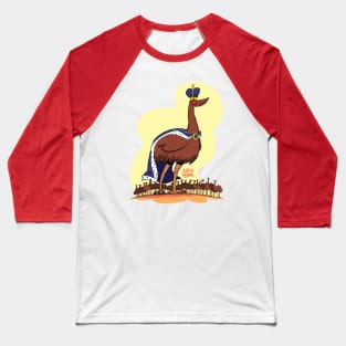 Big Brucey the Emu King Baseball T-Shirt